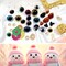 100 Sets Large Glitter Safety Eyes & Noses for Amigurumis – Plastic Craft Eyes & Noses with Washers for Crochet Dolls and Stuffed Animals